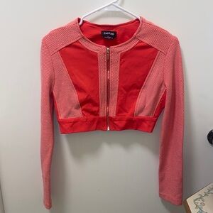 Bebe Vibrant Coral and Pink Textured Jacket